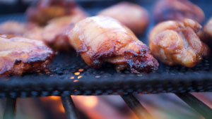 Chicken on Grill Tray