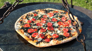 Stone Griddle Plate with Pizza